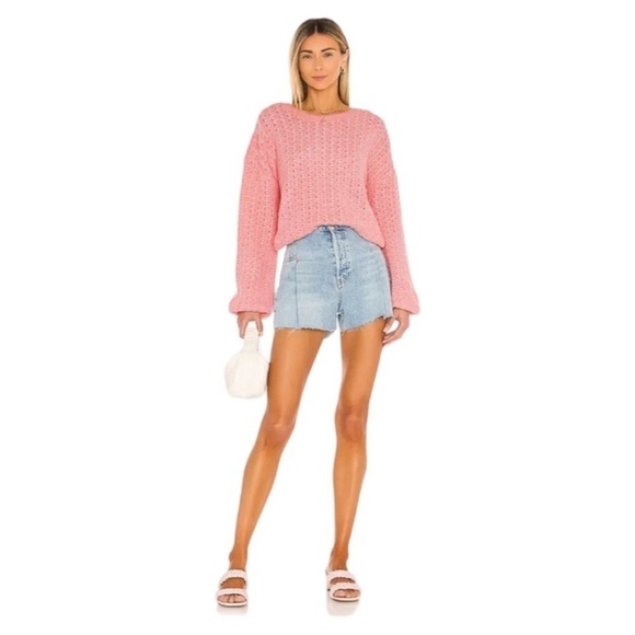 For Love & Lemons Dawn Hi Low Pullover - Pink - Picture 6 of 8